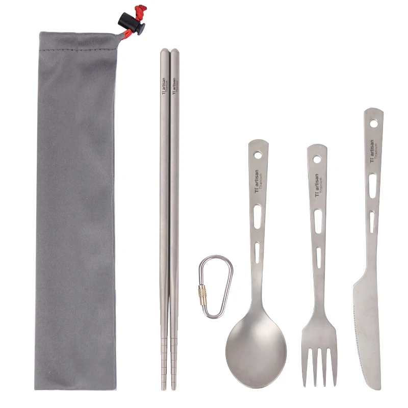 刀叉勺筷子 四件套 钛工匠