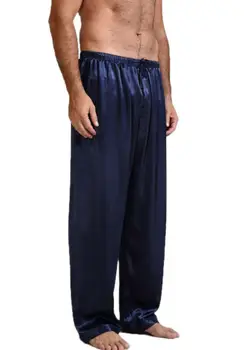 

Size S-XL Men Silk Satin Pyjamas Nightwear Pants Sleep Bottoms Bath Sleepwear Long Trousers