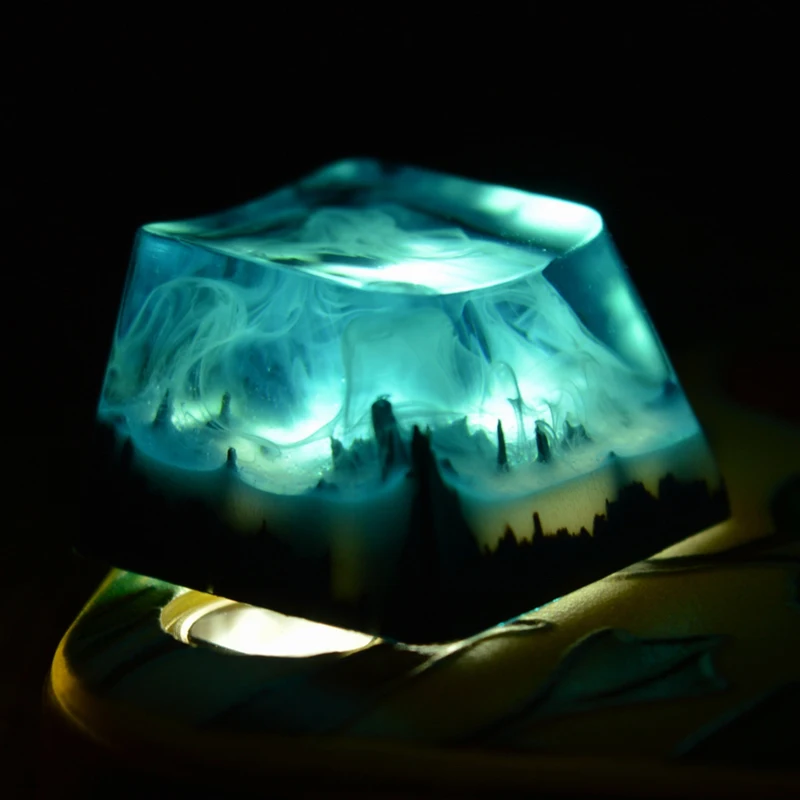 Колпачки для механической клавиатуры OEM R4 с пейзажной смолой ESC колпачки клавиш