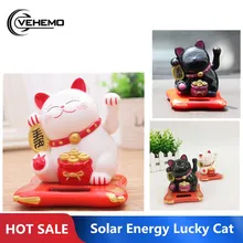 Черный и белый двухцветный милый lucky cat Отель Ресторан семейный автомобиль солнечные украшения сувенир