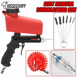 Jateamento de areia pneumática conjunto pistola de jateamento de areia ajustável 90psi portátil máquina gravidade pequena handheld pistola de jateamento pneumático