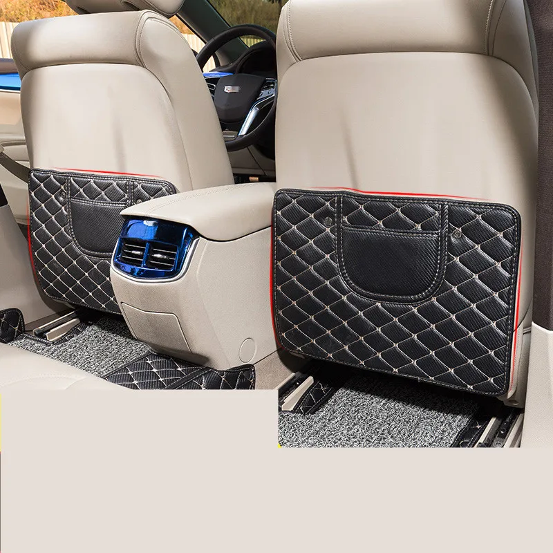 PU Высокое качество сиденье анти-кик коврик для Cadillac XT5 CT6 ATSL AAB258