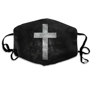 

NiYoung Unisex Fashion Anti Dust Pollution Outdoor Mouth Mask with Adjustable Ear Loops, Protection Warm Windproof Cross Black