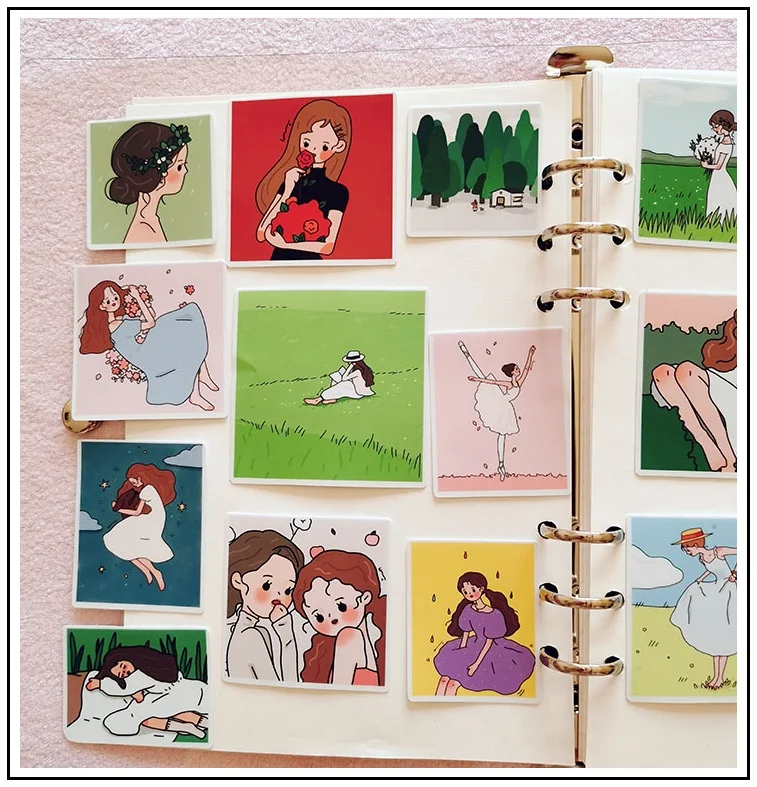 

17Pcs/Set Hand Draw Cute Girl Daily Life Sticker DIY Craft Scrapbooking Album Junk Journal Happy Planner Decorative Stickers