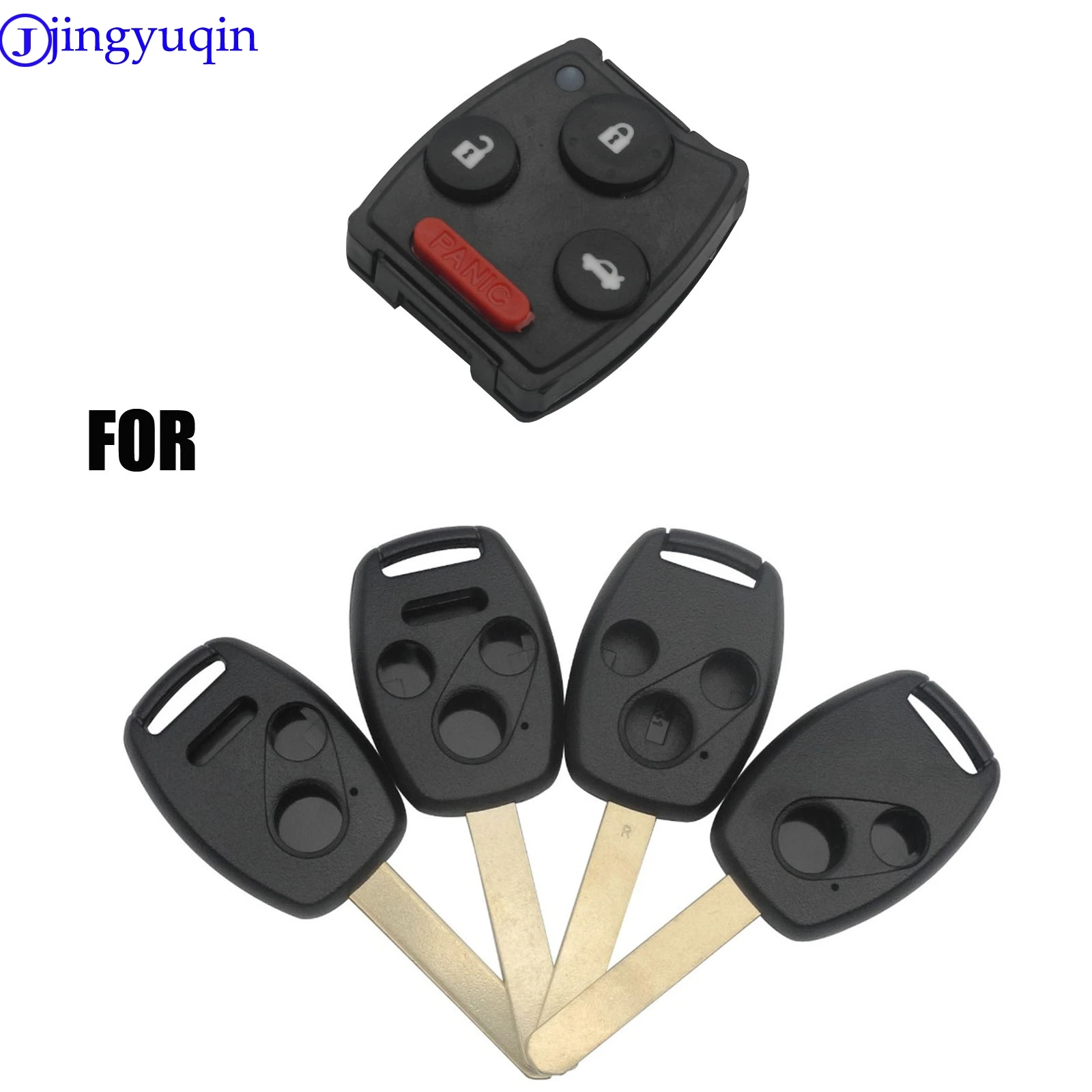 

jingyuqin With Buttons pad Keyless Entry Remote Car Key Fob For Honda Accord 2003 2004 2005 2006 2007