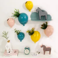 Nordic Creative American Ceramic Balloon Wall Hanging Flower Pot Children's Room Wall Hanging Flower Vase Home Wall Decoration 1