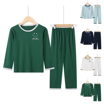

2020 Spring Summer Kids Pajamas Sets Girls&Boys Clothes Pyjamas Girls Housewear Long Sleeve Sleepwear T-shirt+Pants 2pcs