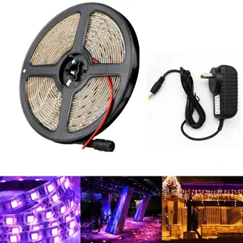 

MeterMall 5M 300LEDs Ultraviolet Strip Light for Sterilization Banknote Inspection Australian Regulation