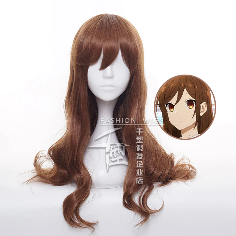 

Hori Kyoko Kyouko Brown Long Curly Wig Cosplay Costume Heat Resistant Synthetic Hair Hori-san to Miyamura-kun Horimiya Wigs