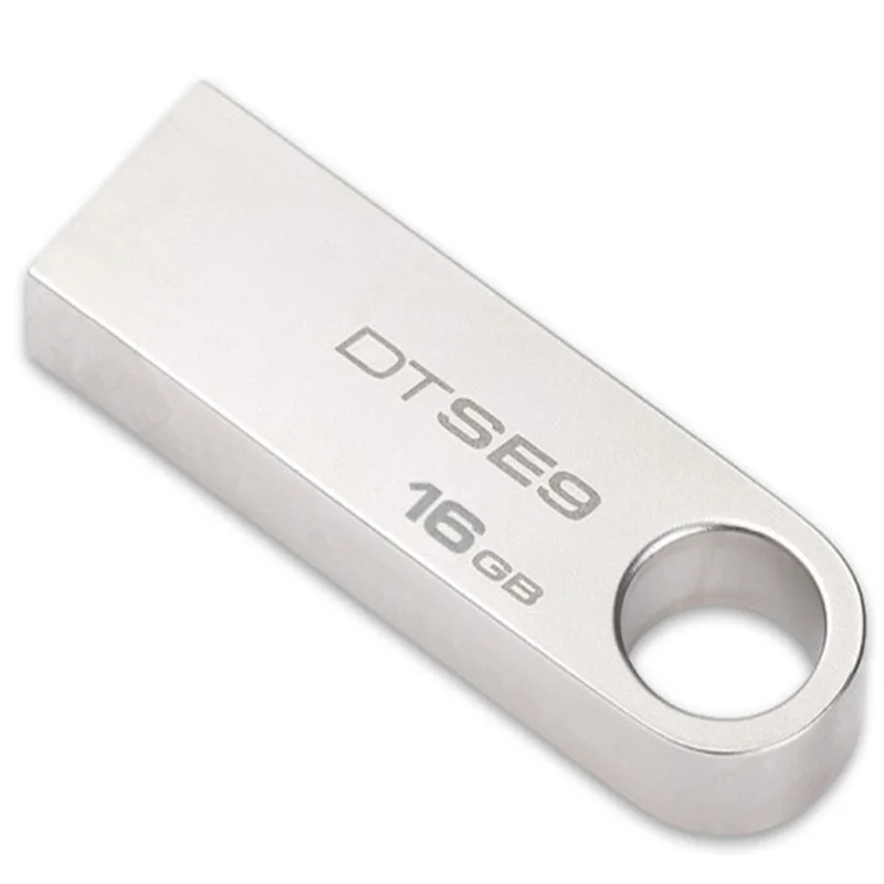 Kingston USB флеш-накопитель 16 ГБ USB 2,0 флеш-накопитель металлические флешки DTSE9H Memory Stick Memoria U Stick