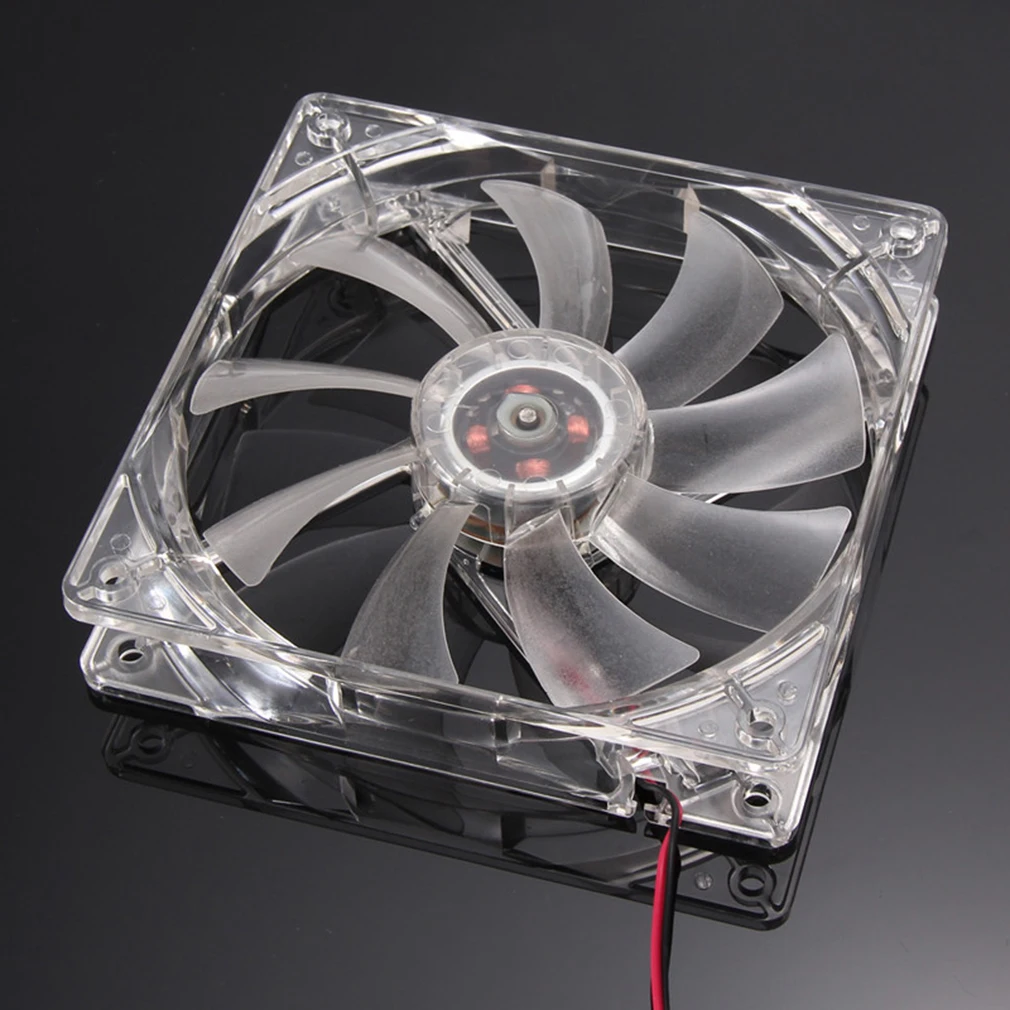  PC Computer Fan Quad 4 LED Light 120mm PC Computer Case Cooling Fan Mod Quiet Molex Connector Easy 