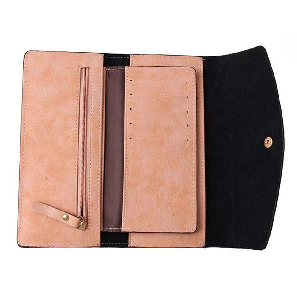 Women Wallets Lady Wristlet Handbags PU Long Money Bag Zipper Coin Purse Cards ID Holder Clutch Wallet Burse Notecase 813