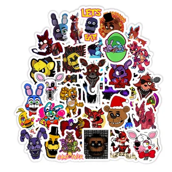 

50Pcs Five Nights At Freddy Decal Cartoon Sticker For Car Laptop Bicycle Skateboard Backpack Stickers Toy Stickers Gifts F5