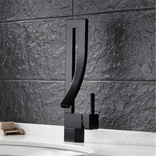 Faucets Frosted Black Stainless Steel Swivel Kitchen Sinks Faucet Rotating Tap Single Hole Handle Swivel Mixer Tap
