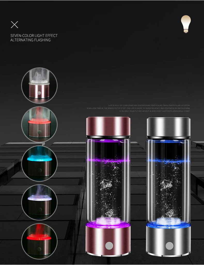 SPE/PEMHydrogen генератор стаканчик фильтр для воды 430 мл Щелочная машина богатая водородом вода портативная бутылка Lonizer чистый H2 Электролиз