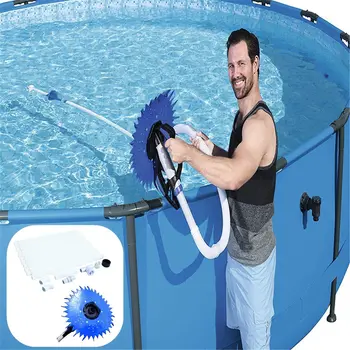 

Outdoor SPA Swimming Pool Automatic Cleaner Set Maintenance Vacuum Cleaning Brush Tools Kit Water Purifier