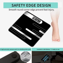 Escalas gordas do banheiro de digitas de bluetooth do peso da escala corporal com água e o músculo que pesam escalas 14 analisador da composição do corpo