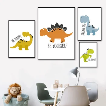 

Dinosaurus Spinosaurus Nursery Muur Art Canvas Poster Cartoon Dieren Print Schilderij Nordic Posters En Prints Boy Room Picture