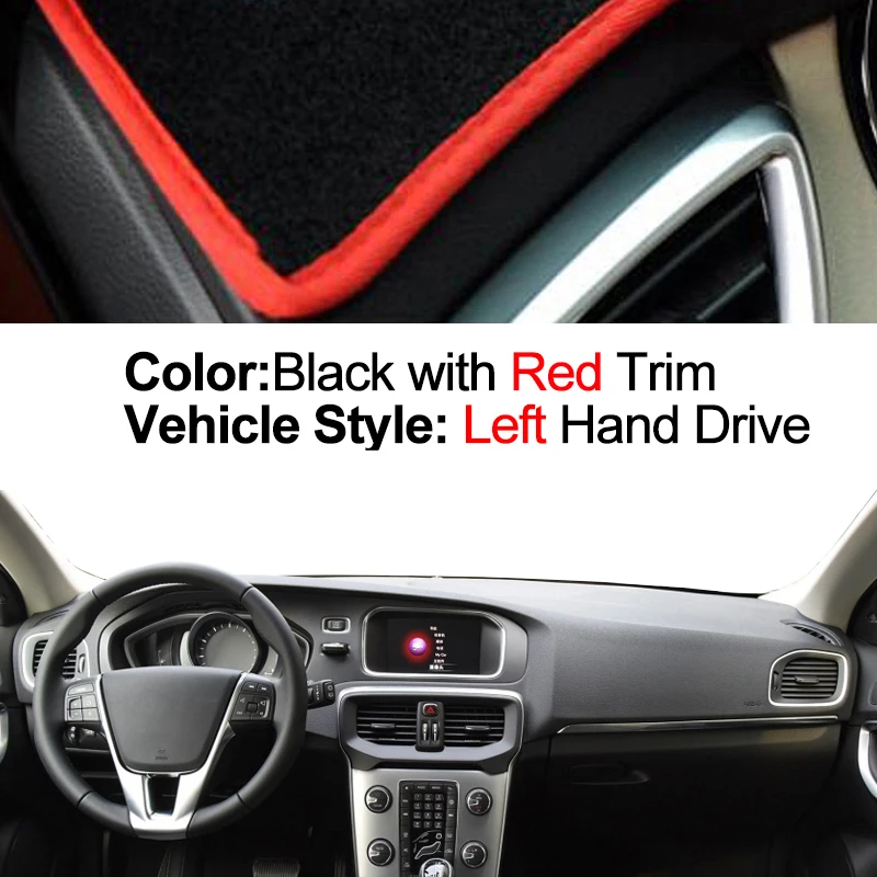 Dashboard Cover Dash Mat Voor Volvo C40 PRO 2022 Auto binnendashboard afdekmat Dash Pad Zonnescherm binnen antislip dashmat pad zonwering Anti Glare Antislipmat,LHD (Color : Black