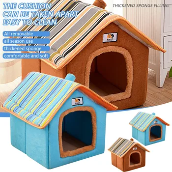 

Winter pet house pet cat house dog house winter warm bed soft foldable washable sleeping pad pet house лежанка для собак 40*