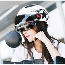 Шлем для мотокросса несколько цветов мотоциклетный шлем скутер велосипед Открытый лицо половина бейсбольная Защитная Кепка анти-УФ безопасность жесткая шляпа