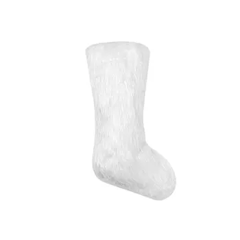 

Christmas Stockings Rustic White Snowy Faux Fur Fireplace Hanging Home Decoration