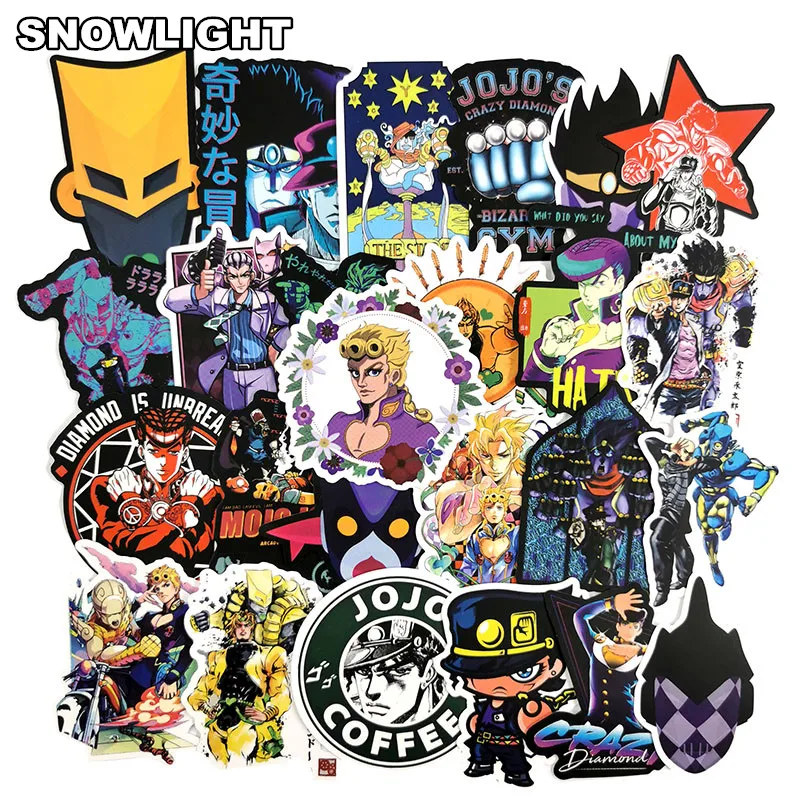 

50pcs/set Anime JoJos Bizarre Adventure PVC Waterproof Stickers For Omputer Notebook Trunk DIY Toy Sticker For Kids