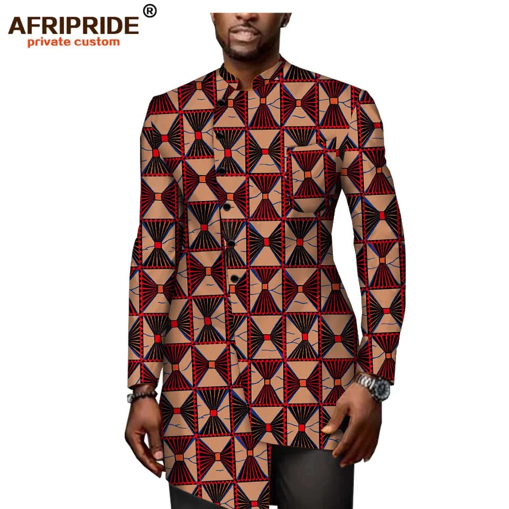 Африканская рубашка с принтом Анкары для мужчин AFRIPRIDE сделанная на заказ