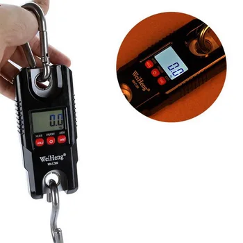 

Urijk 300kg/660lb Electronic Mini Digital Hook Scale Luggage LCD Portable Stainless Steel Heavy Scale Weight Balance