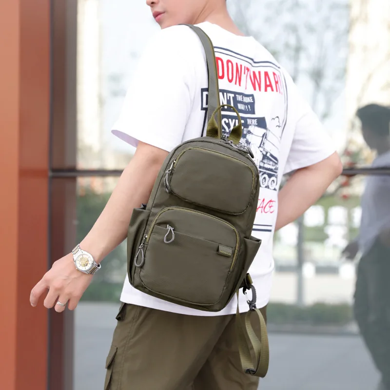 

Men Backpack Casual Trend Waterproof Outdoor Chest Pack Men's Korean-style Crossbody Bag Autumn And Winter Light Backpack