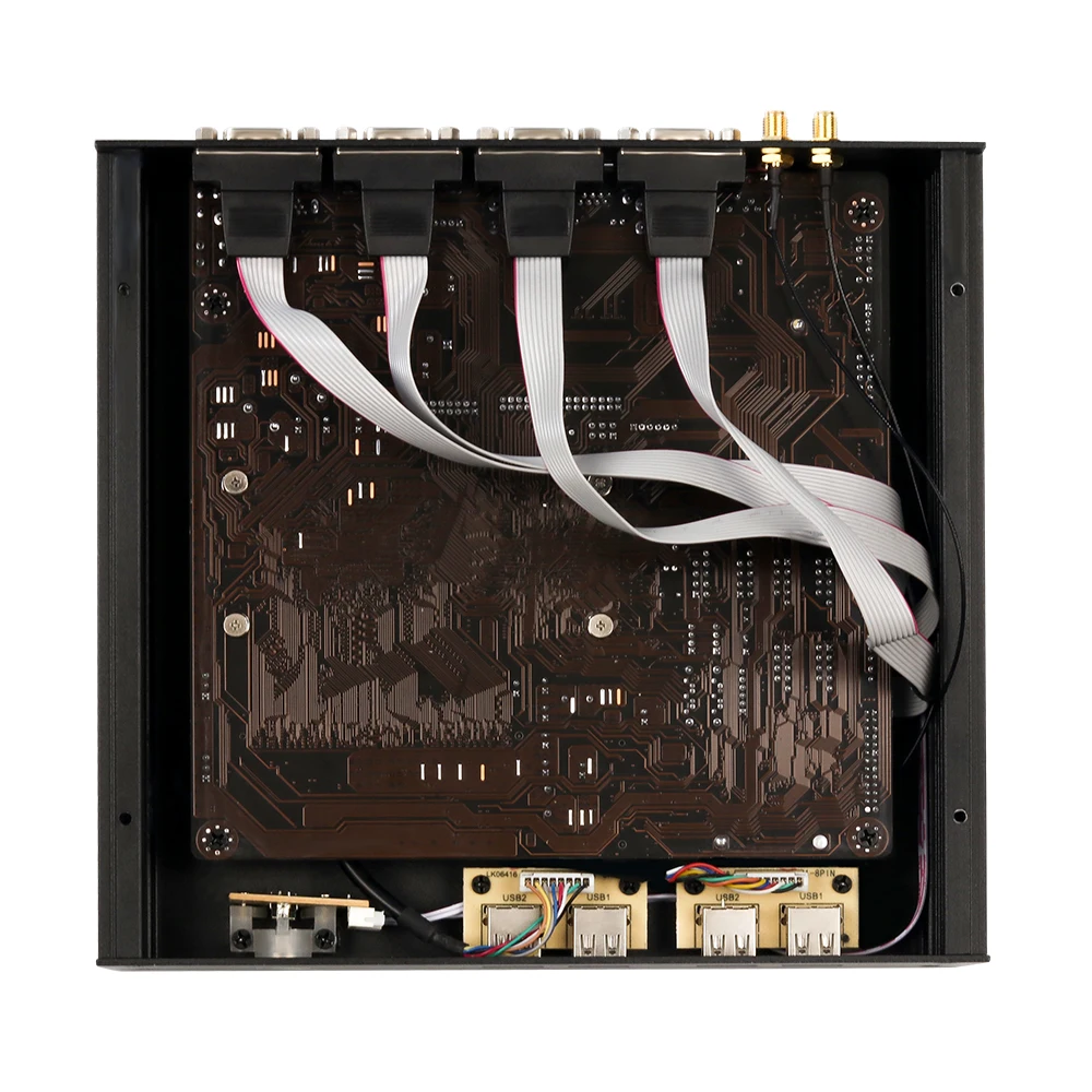 Промышленный мини-ПК Intel Celeron 1037U процессор 2x LAN 4x RS232 8x USB HDMI VGA WiFi мини PCI-E Windows Linux Настольный ПК