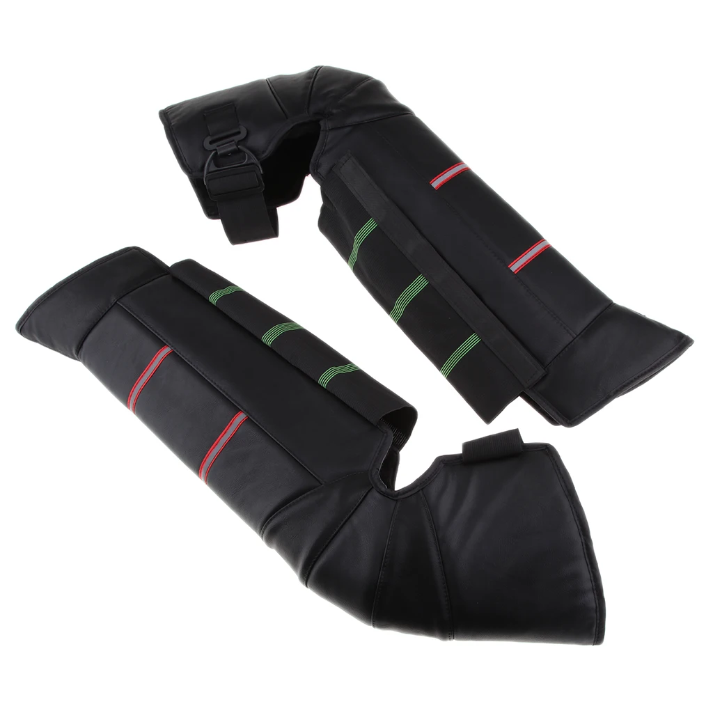 Motorcycle Long Leather Knee Pads Winter Waterproof Knee Pads Skiing Skating Leg Protector Windproof Warm Knee Pads Universal 