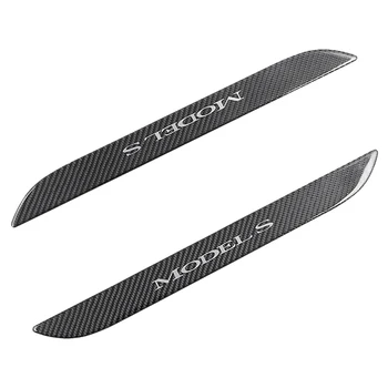 

2Pcs Carbon Fiber Car Door Welcoming Pedal Board Decorative Sticker for Tesla Model S