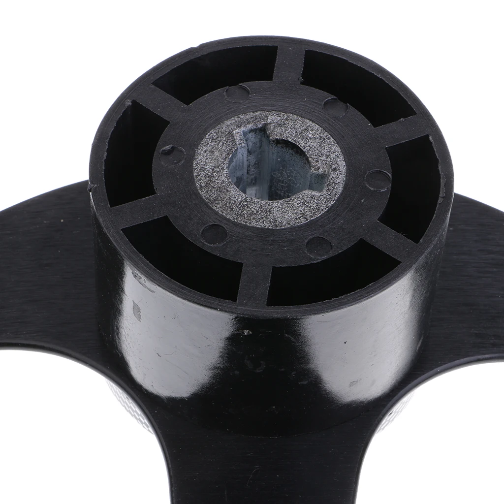 Boat Steering Wheel Aluminum 13.4'' 3/4'' Marine Yacht Sport Wheel & Hub Black