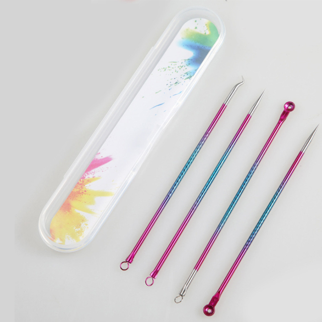 Stainless Steel Blackhead Comedone Acne Corrector Remover Extractor Skin Care Pore Cleaner Needles Remove Tools