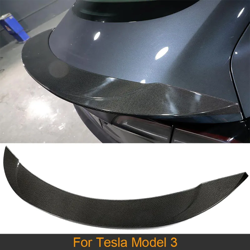 Углеродное волокно спойлер заднего багажника крыла для Tesla модель 3 2019 |