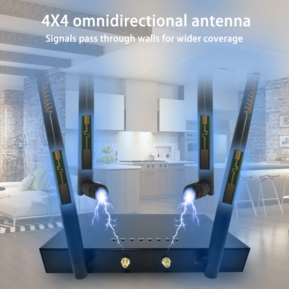 Kuwfi 4g Lte Roteador Wifi 3g4g Cartão Sim Roteador Cat4 150 Mbps Industrial Cpe 32 Usuários Wi-fi Rj45 Antenas Externas Pcs Roteadores sem fio - Imagem 3