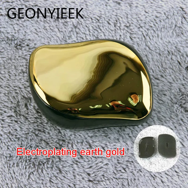 

1pc Magic Anti-static Hair Brush Handle Tangle Detangling Comb Shower Electroplate Massage Comb Salon Hair Styling Tool