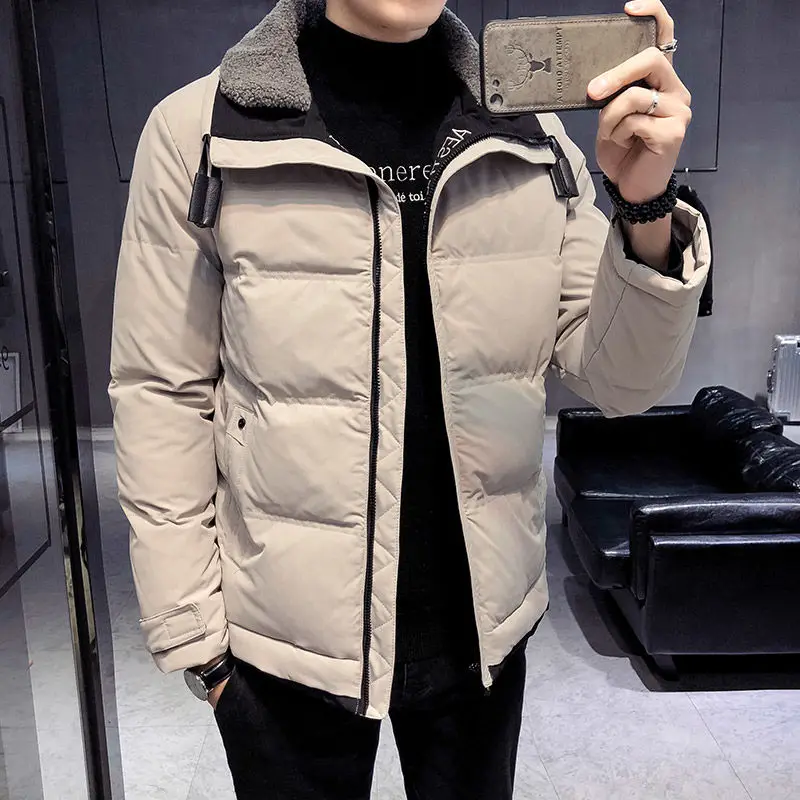 Толстый теплый зимний плащ куртка мужская повседневная Уличная Мужская меховая