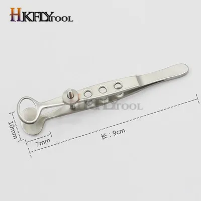 Stainless S-Hole Двойная пластина для век, пинцет для киста, офтальмологический складной инструмент для век, зажим для киста, гранулы, отек, запчасти для инструментов - Цвет: Stainless S-Hole