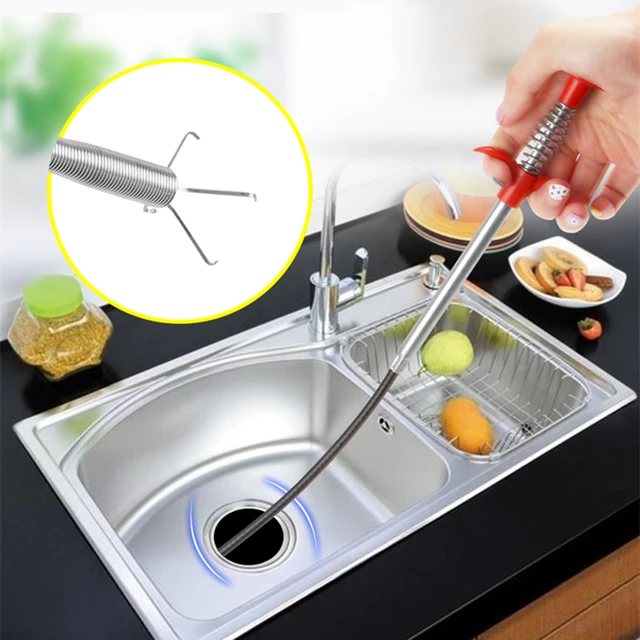 90cm Spring Pipe Dredging Tools, Drain Snake, Drain Cleaner Sticks Clog  Remover Cleaning Tools Household for Kitchen Sink - AliExpress