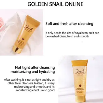 

Gold Snail Cleanser Moisturizing Cleaning Pores Product For Sensitive Control Face Remove Washing Blackheads Skin Oi T1O7