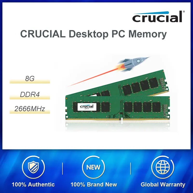 CRUCIAL 8G DDR4 2666 настольная память совместимая накидка|Оперативная память| |