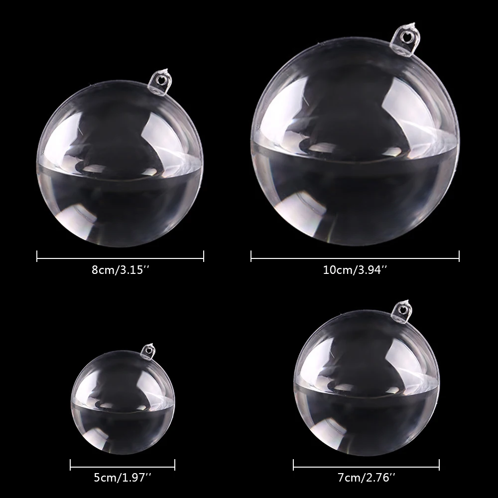 5 шт. Lege Kerstboom Opknoping Decoraties круглый Bal прозрачный открытый пластиковое прозрачное украшение детская игра Сделай Сам Feestartikelen