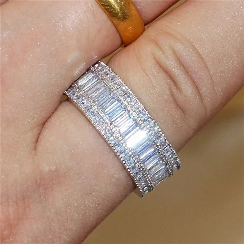 Женское кольцо из серебра 925 пробы с искусственным бриллиантом|925 sterling gemstone