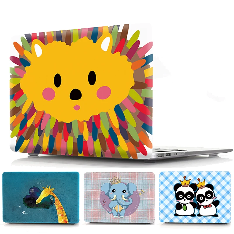 Чехол для ноутбука с изображением животных для MacBook Pro 13 15 Touch Bar A1706 A1989 A1707 милый чехол жесткий ПВХ для MacBook Pro 13 15 Touch Bar
