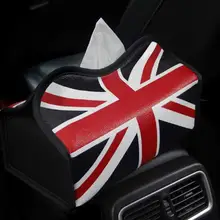 Англия Стиль Юнион автомобиль коробка ткани проверки печатных бумажных полотенец Контейнер Чехол подходит для BMW MINI COOPER Mini