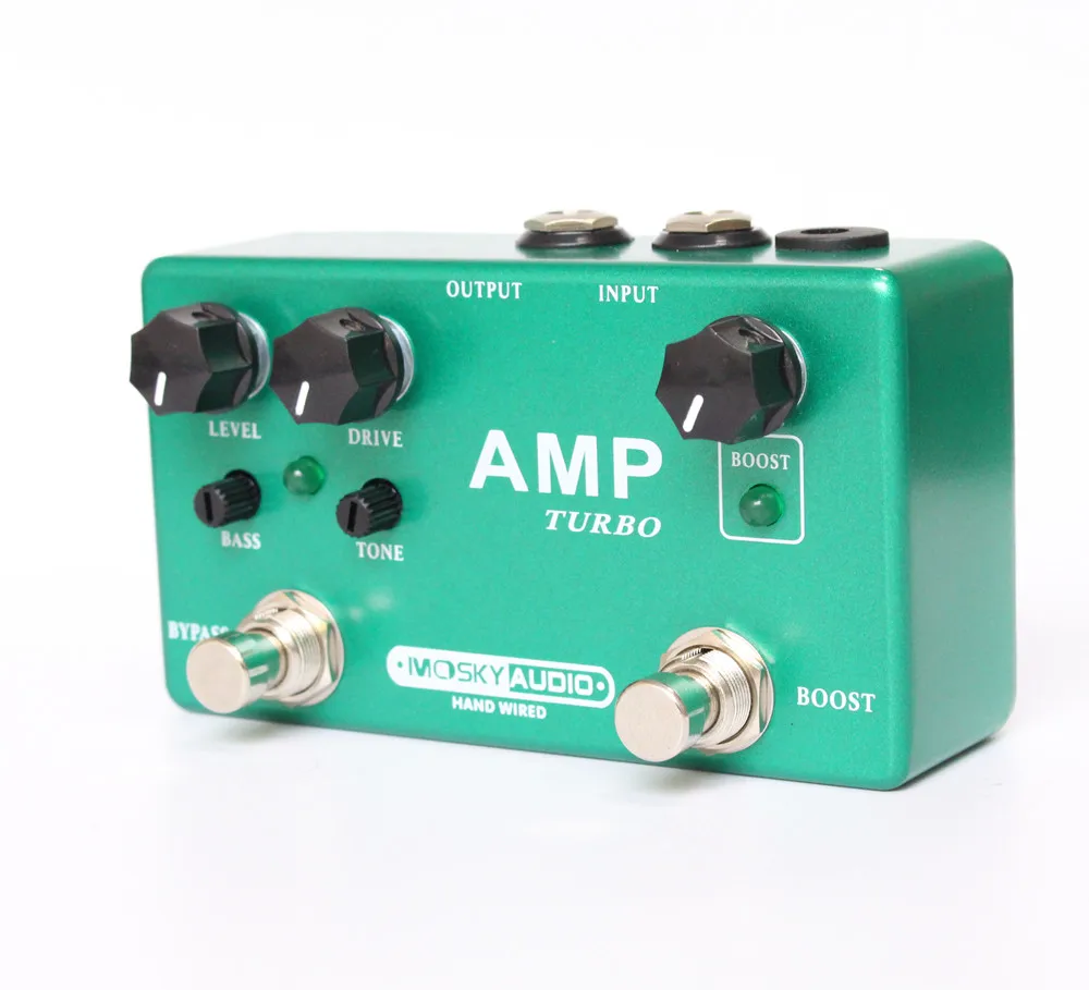 MOSKY AMP TURBO 2-в-1 гитарная педаль Boost+ Классический Overdrive эффекты байпасс Аксессуары для гитары Lover