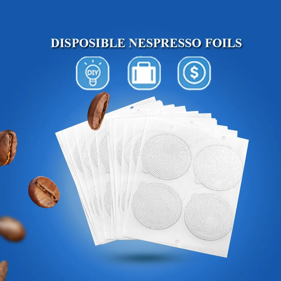 Aluminum Espresso Lids Foil Seals Reusable Filters Compatible With
