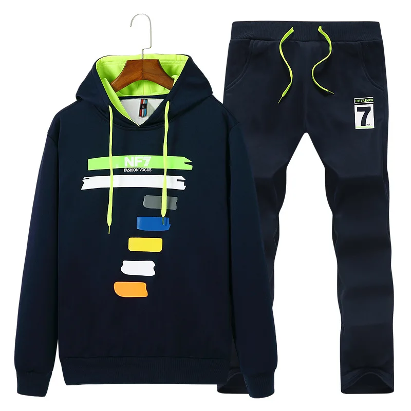 

2017 Spring And Autumn Sports Set Men Running Athletic Clothing Clothing Casual Sweatshirt Two-Piece Set